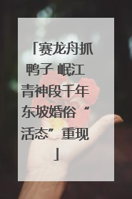 赛龙舟抓鸭子 岷江青神段千年东坡婚俗“活态”重现
